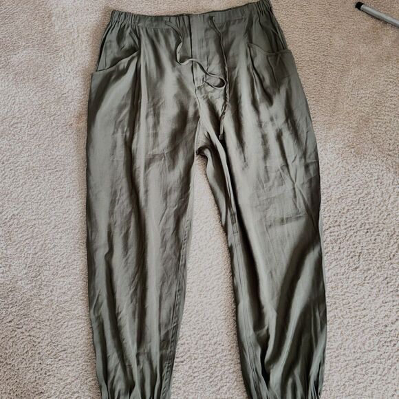 Elodie Olive Green Rayon-Blend Jogger Pants (Size XL) Athleisure, CasualLoung. - Picture 1 of 9